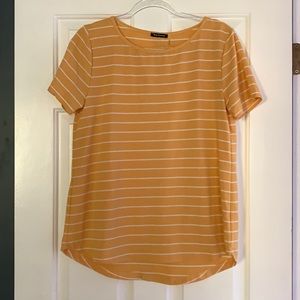 Pink Clover striped yellow top